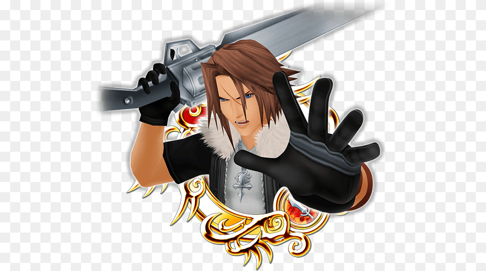 Hd Kh Ii Leon Stained Glass 8 Khux, Book, Comics, Publication, Glove Png Image