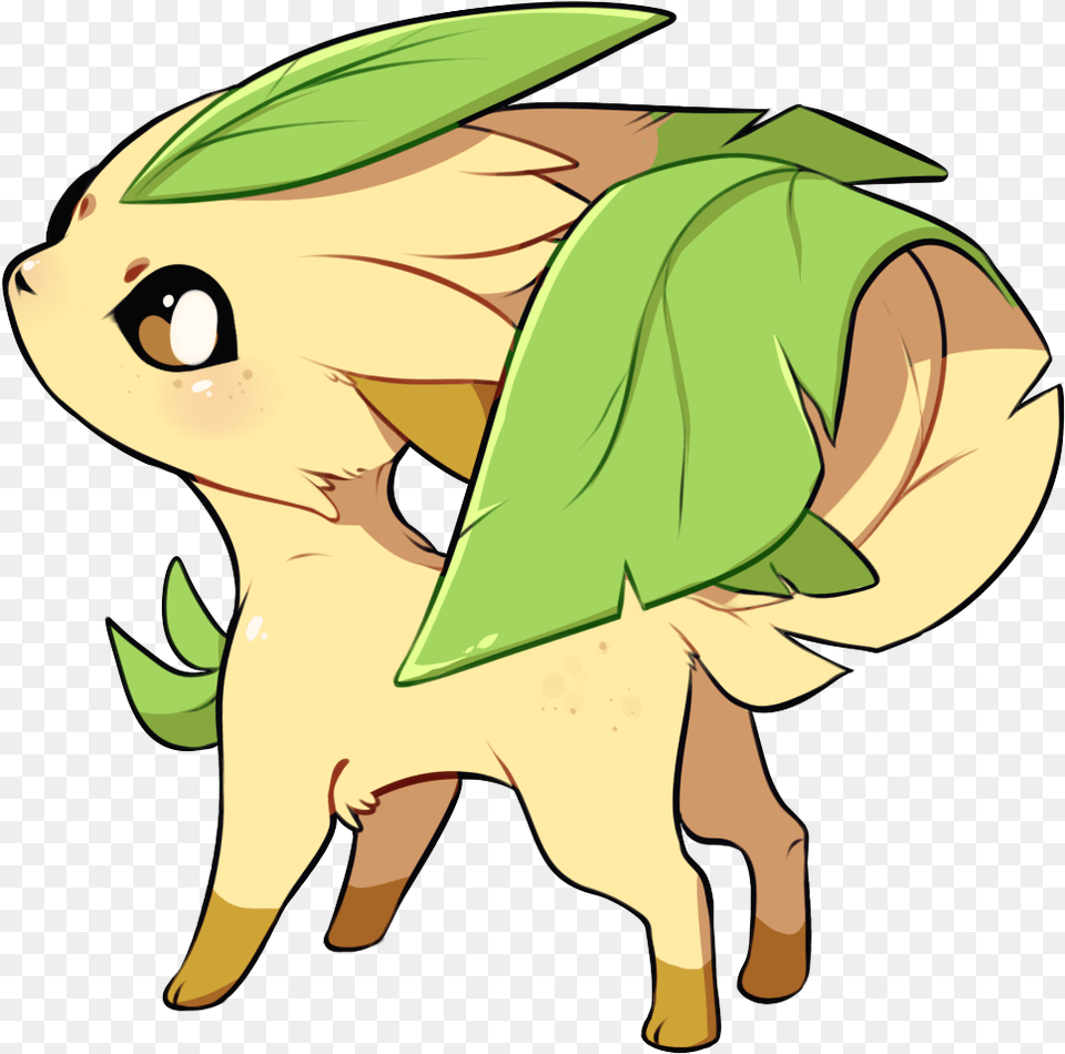 Hd Leafeon Cute Pokemon Drawings Leafeon, Leaf, Plant, Baby, Person Free Png