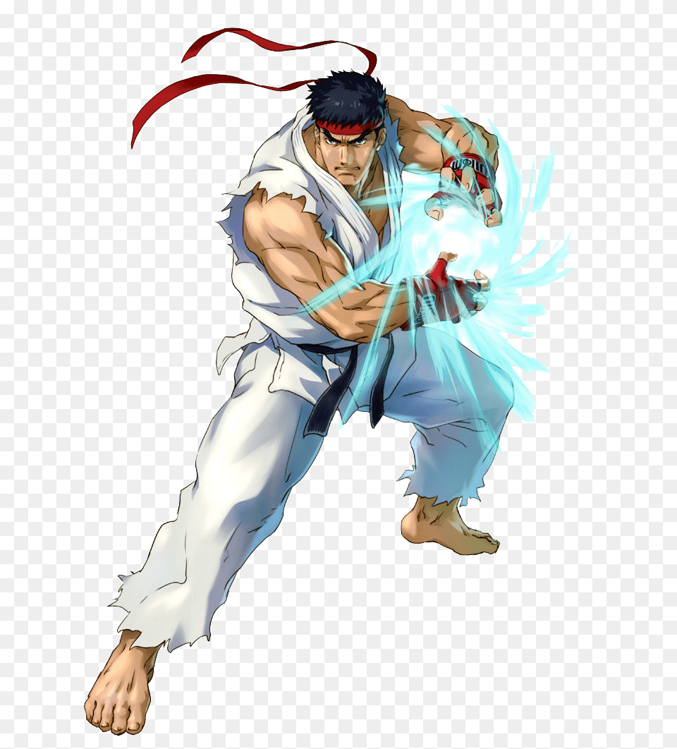 Hd Light Sticker Ryu Street Fighter Hadouken, Adult, Person, Man, Male Png Image