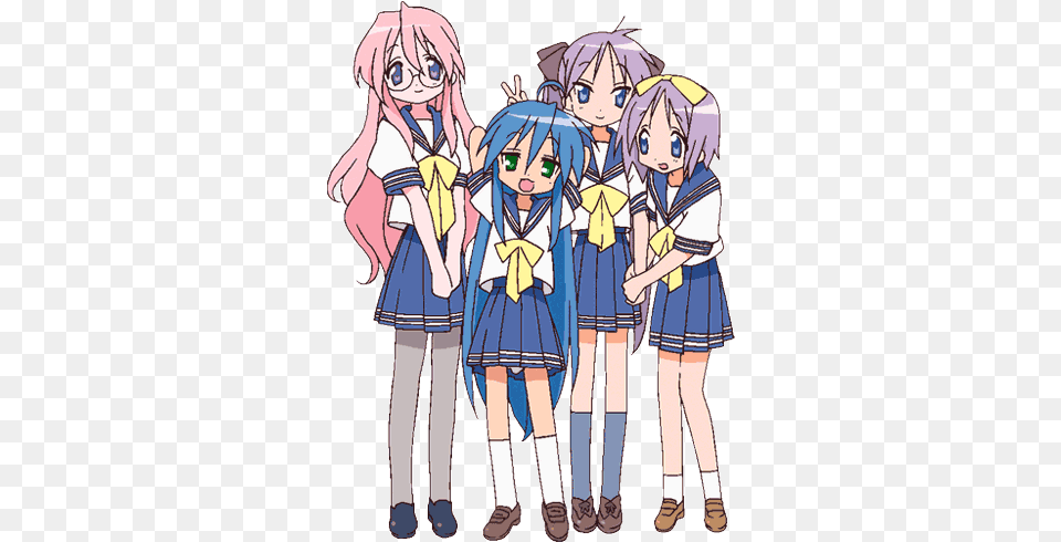 Hd Lucky Star Anime Girl Lucky Star Transparent Lucky Star Summer Uniform, Book, Comics, Publication, Manga Png Image