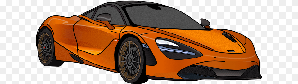 Hd Mclaren 720s Orange Orange Mclaren Transparent Background, Alloy Wheel, Vehicle, Transportation, Tire Png Image