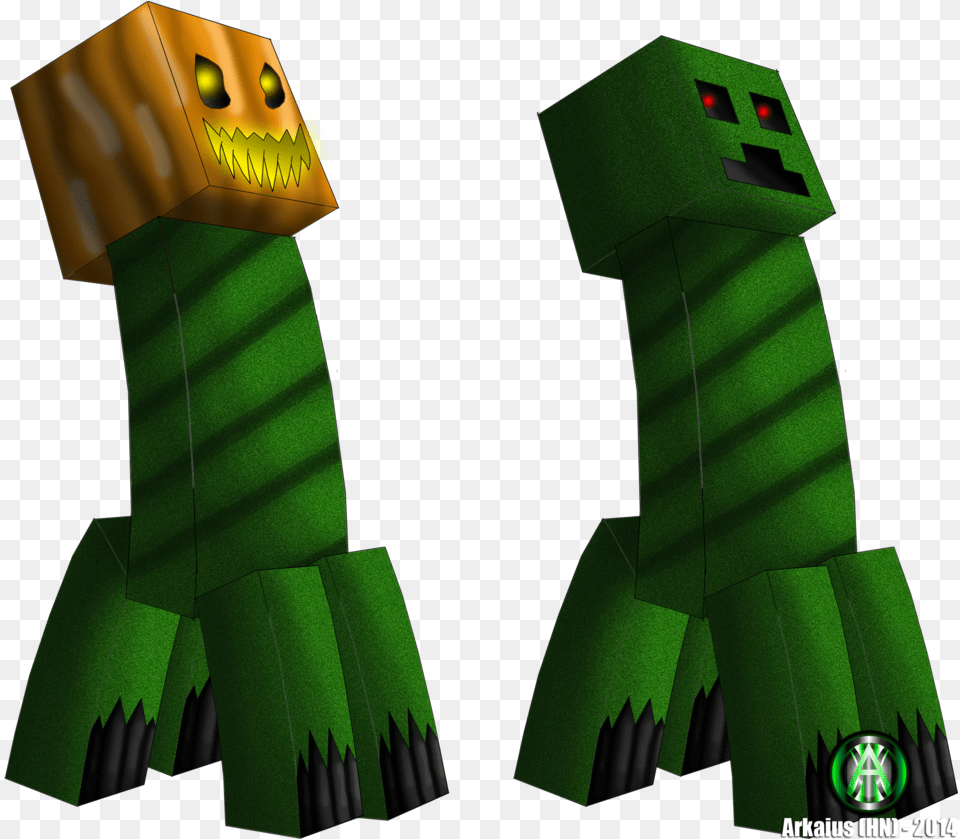 Hd Minecraft My Ideas Pumpkin Head Creeper By Tree, Green, Architecture, Building, Electronics Png