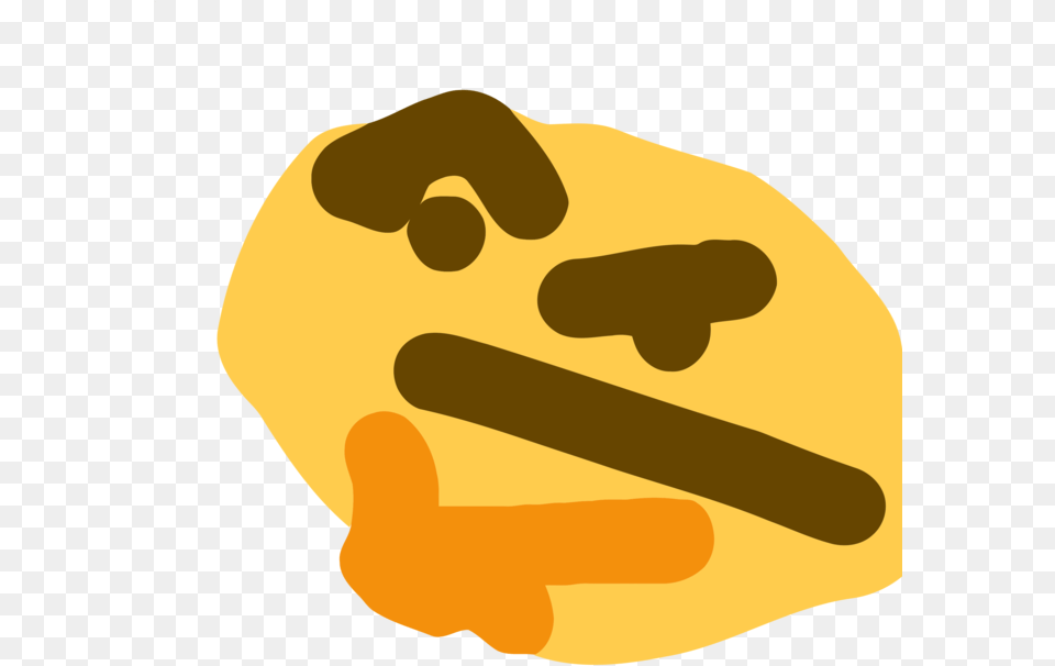 Hd Mspaint Emoji Yellow Thinking Emoji Meme Free Png