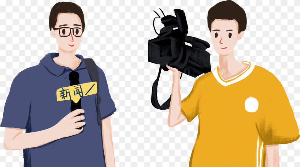 Hd News Worker Reporter Interview An Reporter, Clothing, T-shirt, Shirt, Woman Free Png Download