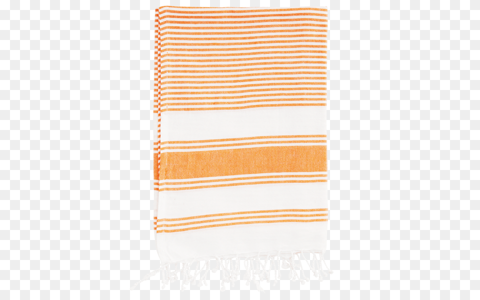 Hd Orange Towel With White Stripes Towel, Bath Towel Png