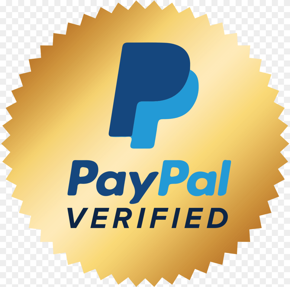 Hd Paypal Verified Logo Logodix Paypal Verified Badge, Advertisement, Gold, Lighting, Cleaning Png Image