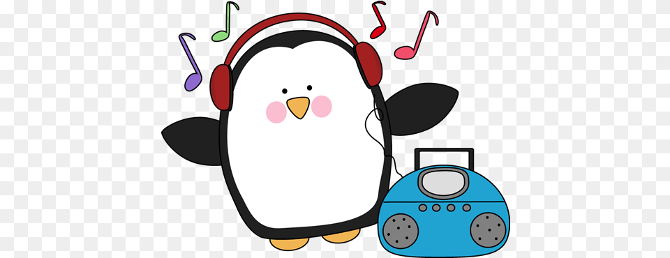 Hd Penguin Pencil And In Color Penguin Listening Penguin Music Clipart, Electronics Free Png Download