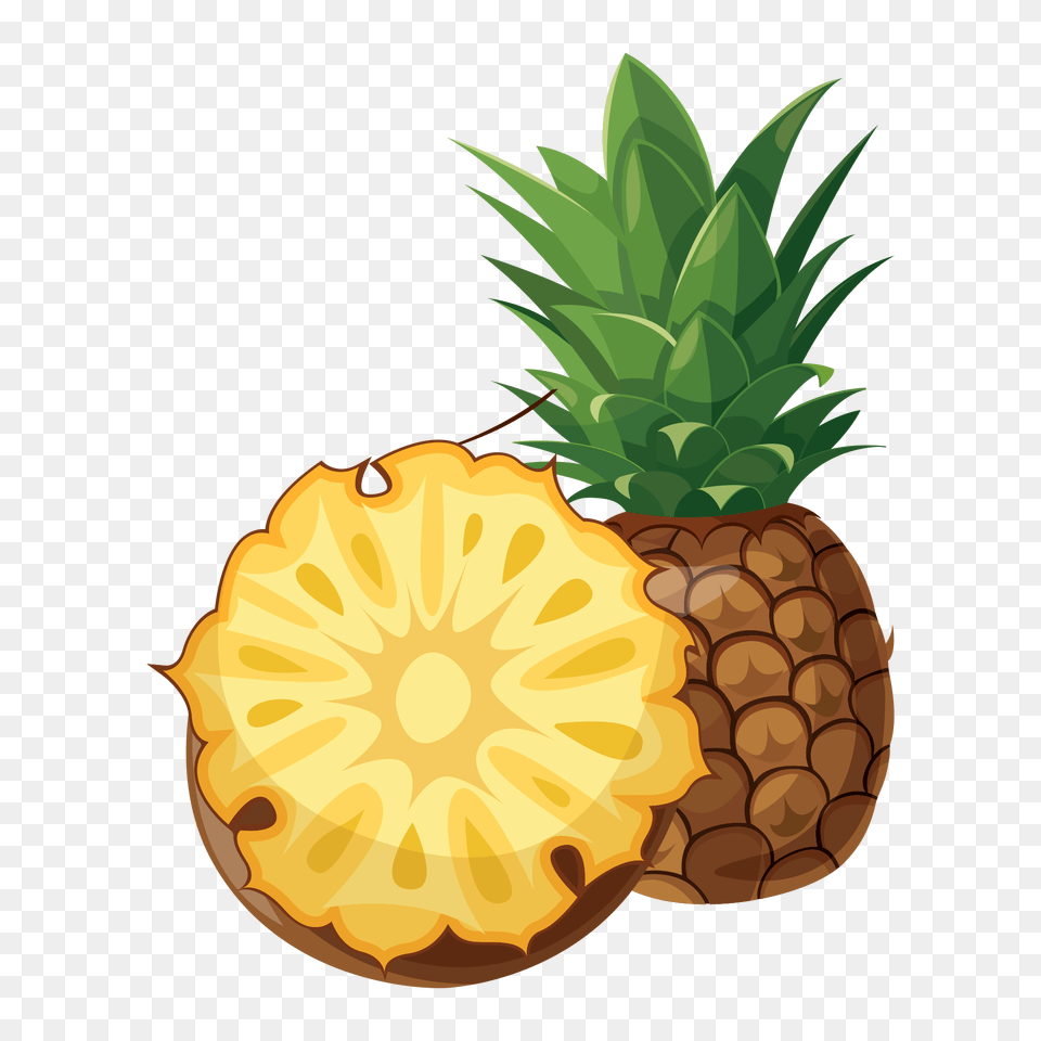 Hd Pineapple Image Pineapple, Food, Fruit, Plant, Produce Free Png Download