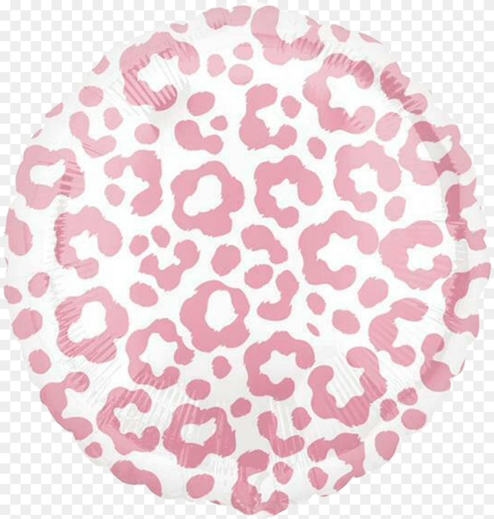Hd Pink Leopard Print Round Foil Happy Birthday Animal Print Balloons, Cushion, Flower, Home Decor, Petal Png
