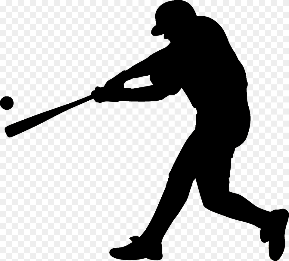 Hd Player Swinging A Silhouette Baseball Player, Person, People, Baseball Bat, Sport Free Transparent Png