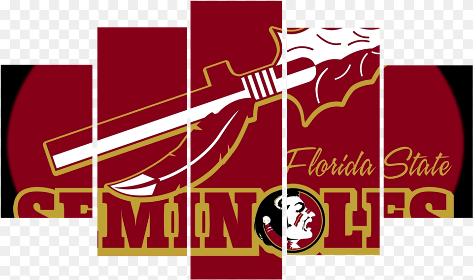 Hd Printed Florida State Seminoles Football Logo Graphic Design, Sword, Weapon, Spear, Person Free Png Download