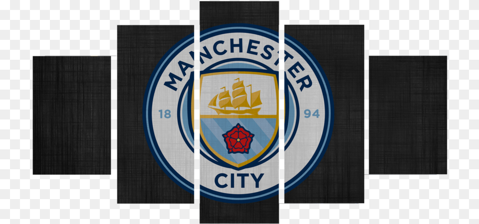 Hd Printed Manchester City Logo 5 Pieces Canvas Led Zepplin Logo, Emblem, Symbol, Badge, Road Sign Png