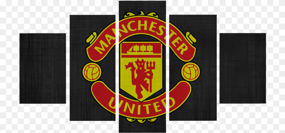 Hd Printed Manchester United Logo 5 Pieces Canvas Manchester United, Emblem, Symbol Free Png