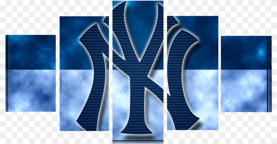 Hd Printed Ny Yankees Logo 5 Pieces Canvas Iphone New York Yankees, Art, Person, Text, Trident Free Png