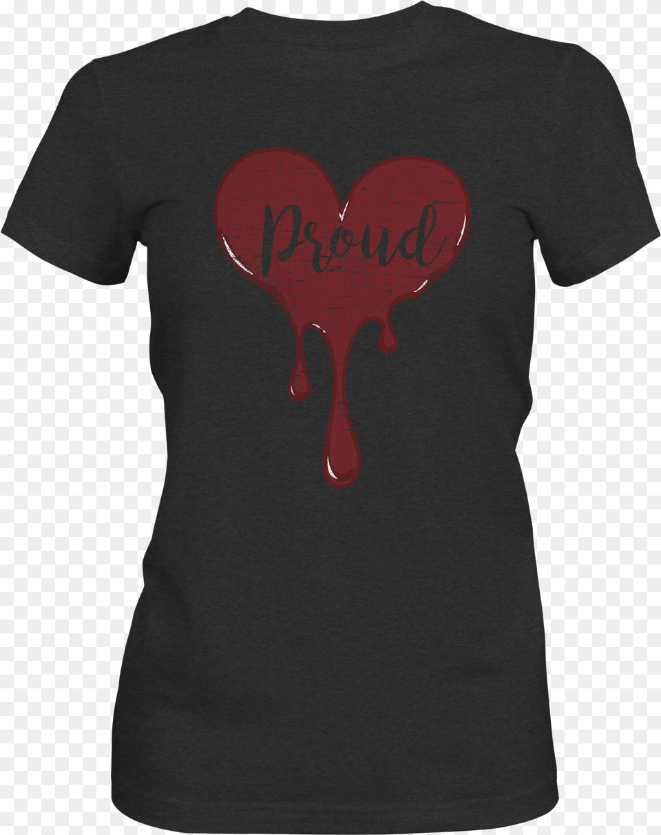 Hd Proud Bleeding Heart Womens T Active Shirt, Clothing, T-shirt Png Image
