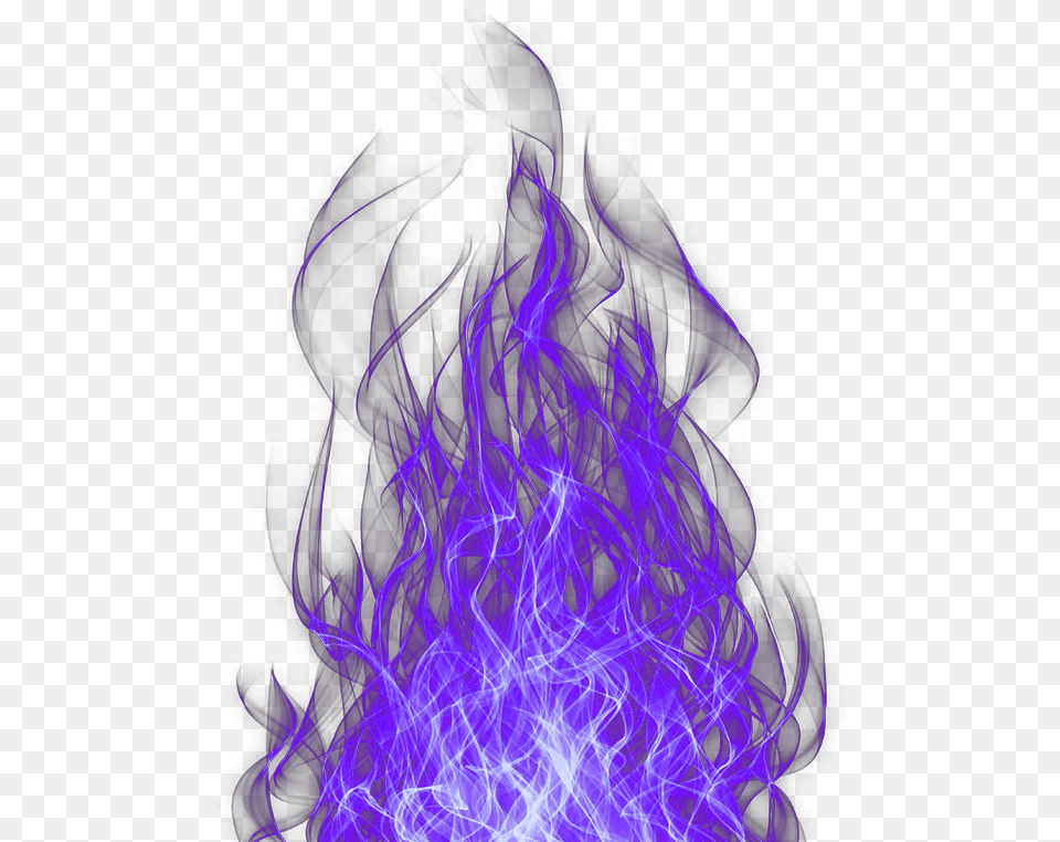 Hd Purple Fire Smoke Decoration Hot Blue Fire Effect Transparent, Accessories, Pattern, Flame, Ornament Free Png Download