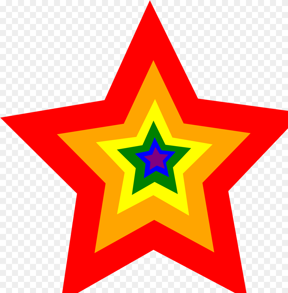Hd Rainbow Star Clip Art Pictures Vector Art Rainbow Stars Clipart, Star Symbol, Symbol, Flag Free Png
