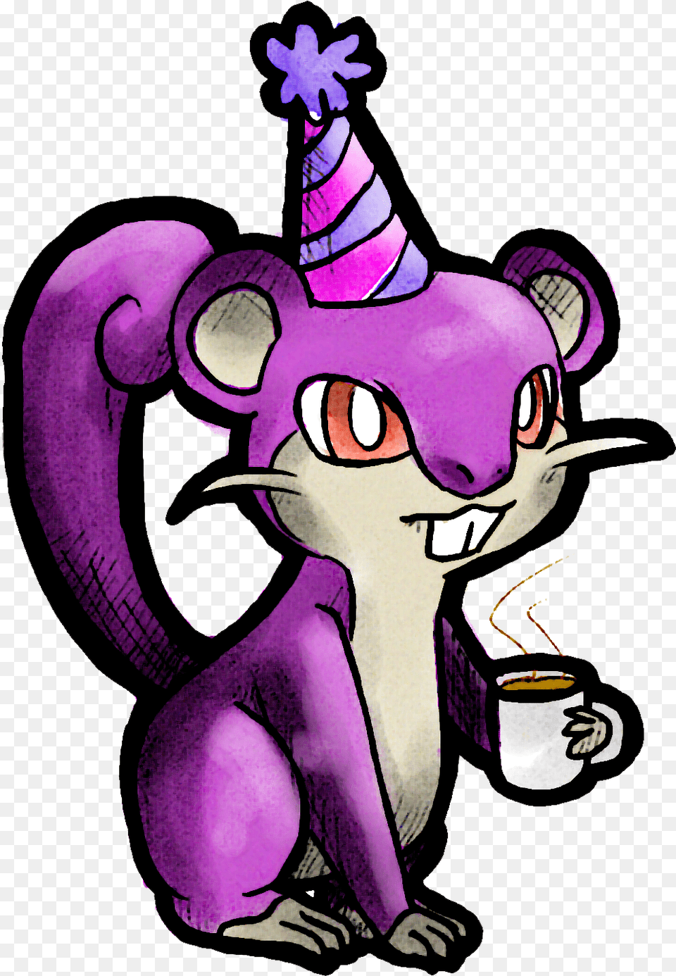 Hd Rattata Fictional Character, Purple, Clothing, Hat, Adult Free Transparent Png