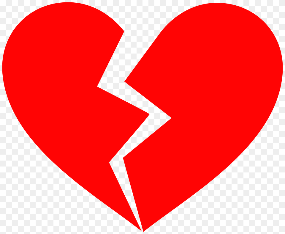 Hd Red Broken Heart Transparent Background Png