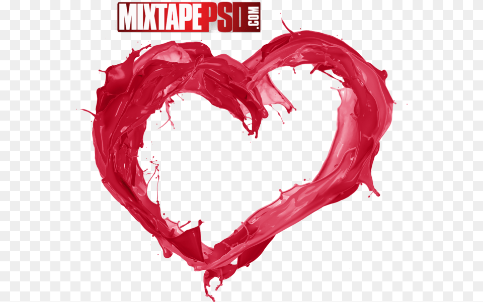 Hd Red Paint Splash Heart Heart Paint Heart Painting Images Hd, Stain, Person, Art, Graphics Free Png