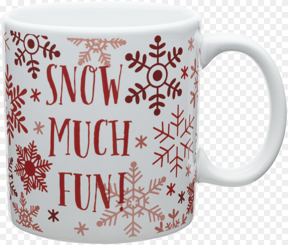 Hd Red Snowflake Mug Mug, Cup, Beverage, Coffee, Coffee Cup Free Png