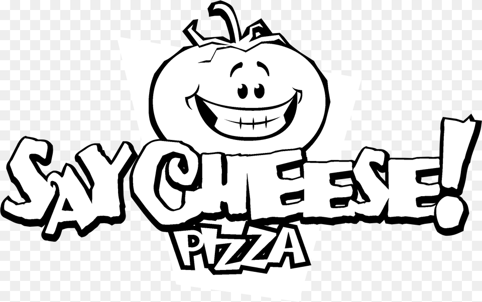 Hd Say Cheese Pizza Logo Dot, Stencil, Sticker, Person, Text Png Image