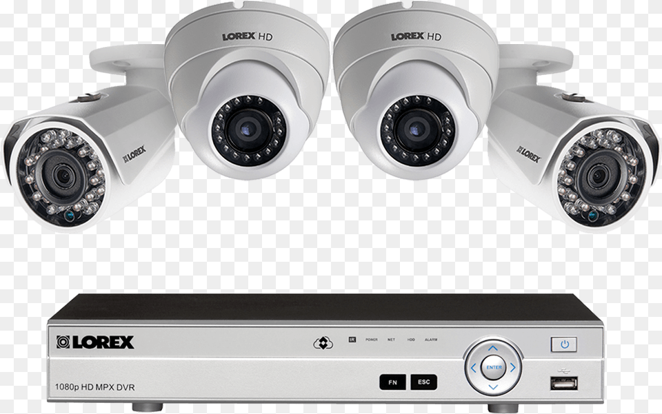 Hd Security Camera System With 4 1080p Metal Security Camera System, Electronics, Headphones Free Png Download