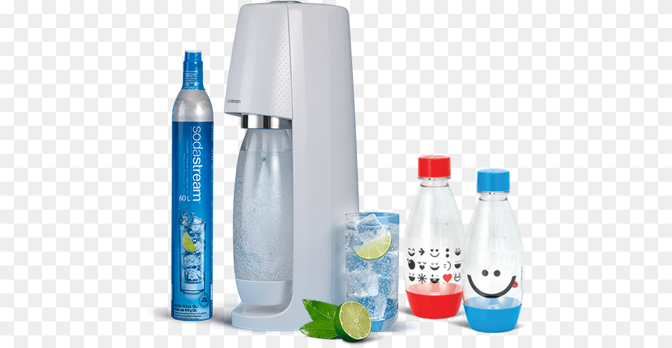 Hd Spirit White U0026 Twinpack Emoji Bottles Sodastream, Bottle, Water Bottle, Beverage, Mineral Water Png