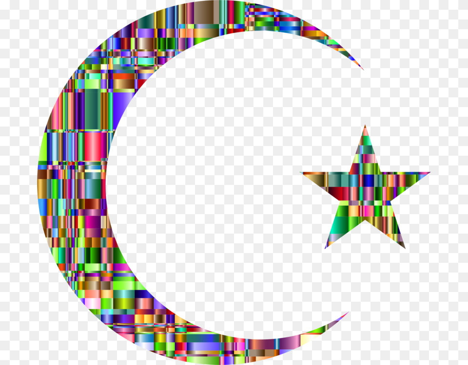 Hd Star And Crescent Islam Crescent Clipart, Nature, Night, Outdoors, Star Symbol Png