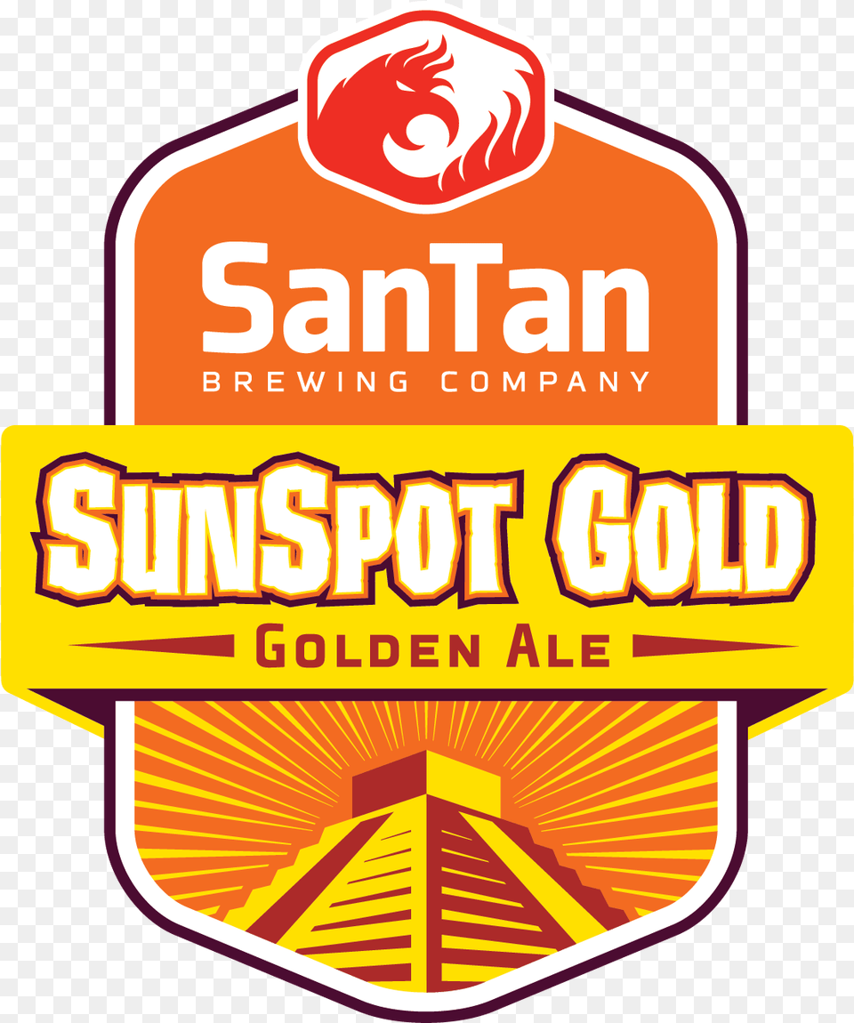 Hd Sunspot Gold Shield San Tan Brewery San Tan Brewery, Advertisement, Poster, Logo, Food Free Transparent Png