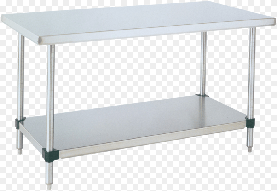 Hd Superamptrade Stainless Steel Table With Bottom Shelf, Coffee Table, Furniture, Desk Free Transparent Png