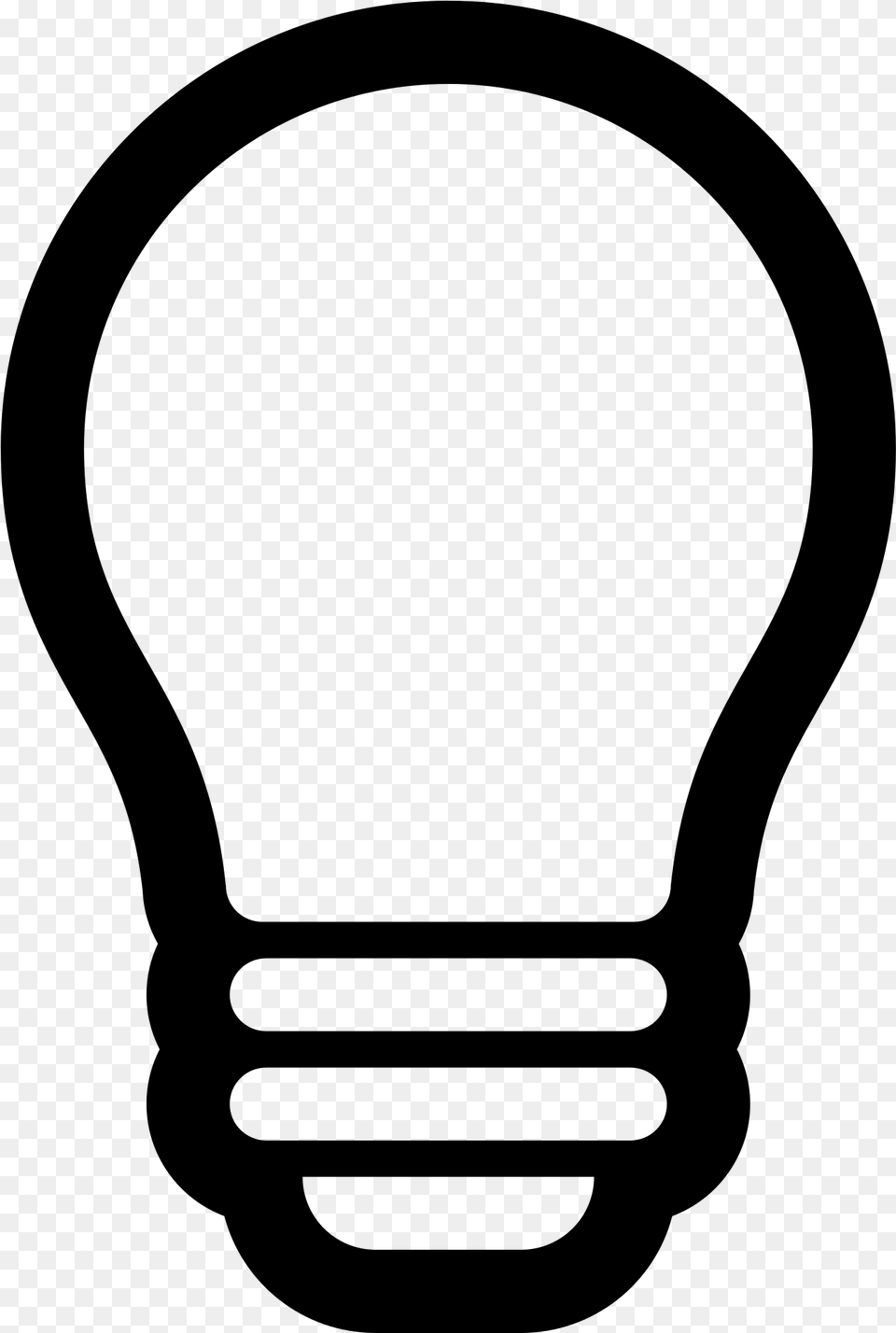 Hd Svg For Free Light Bulb Vector, Gray Png Image
