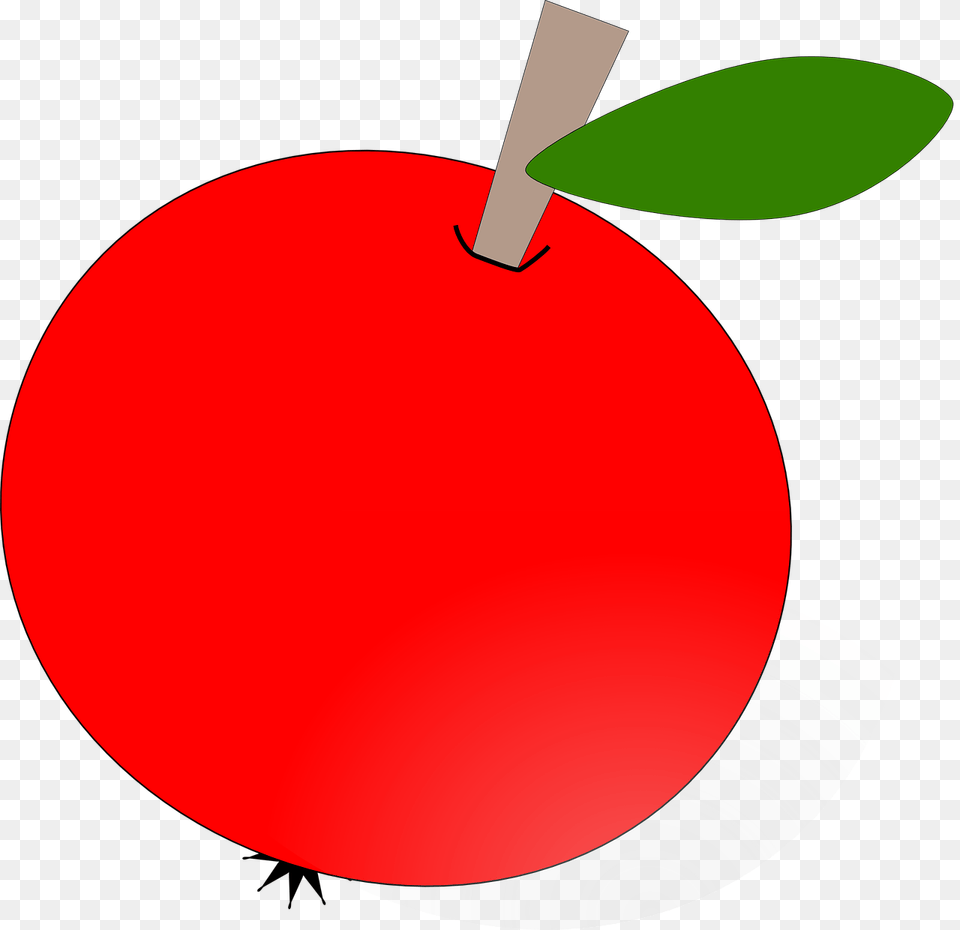 Hd Teacher Apple Clipart Round Apple Clipart Apple Clip Art At Clker, Food, Fruit, Plant, Produce Free Png Download