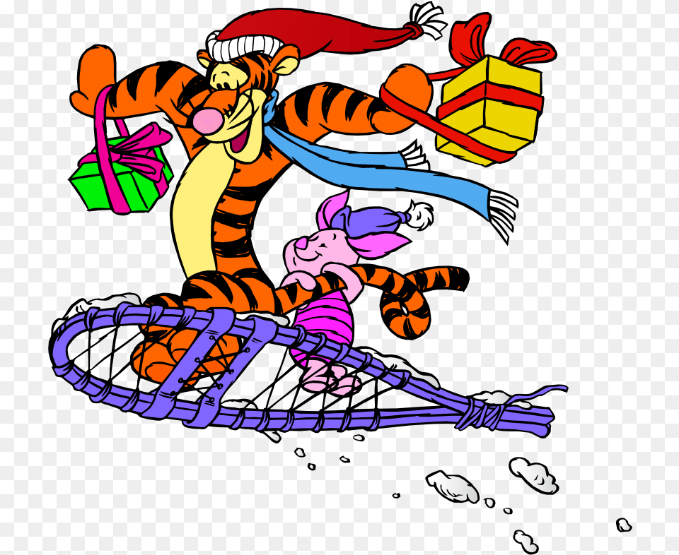 Hd Tigger And Piglet Christmas Images Winnie The Pooh Christmas, Baby, Person, Cartoon, Face Free Transparent Png
