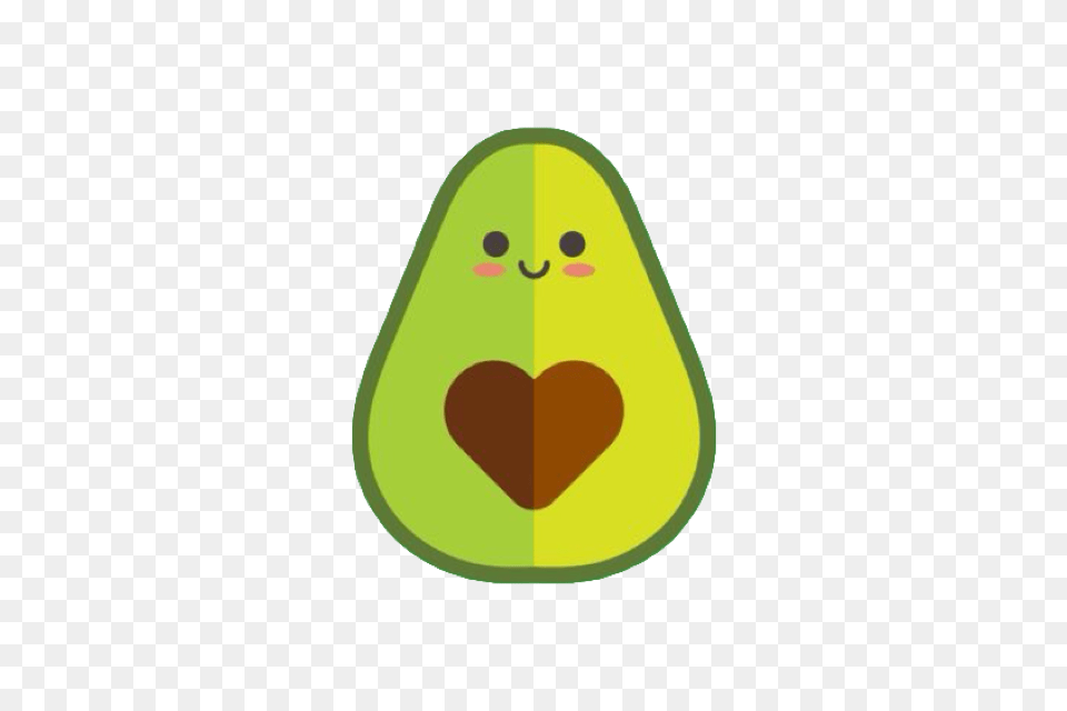 Hd Avocado Kawaii Background Cartoon Avocado, Food, Fruit, Plant, Produce Free Transparent Png