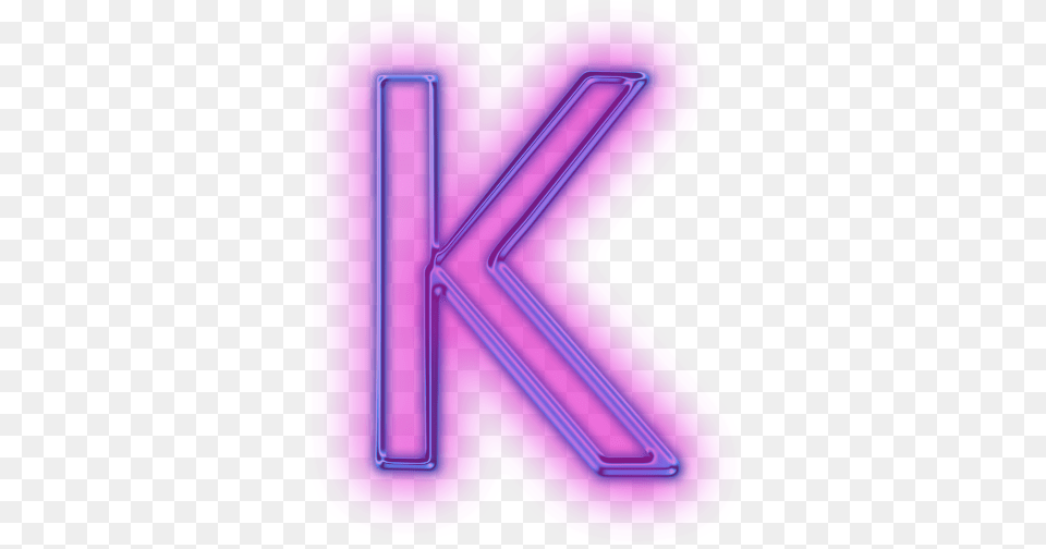 Hd Transparent Letter K Letter K In Bubble Letters, Light, Neon, Purple, Smoke Pipe Free Png