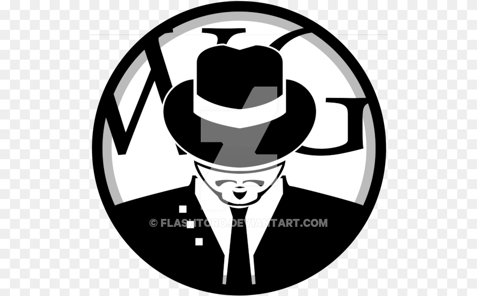 Hd Transparent Mobster Logo Logo Mafia, Stencil, Clothing, Hat, Person Png