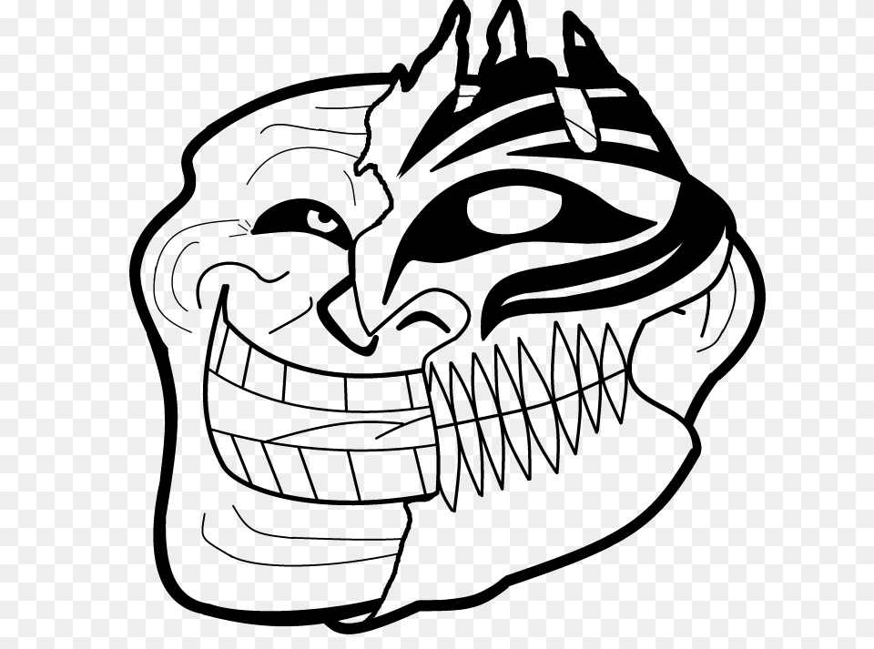 Hd Troll Face Transparent Background, Art, Drawing, Stencil Free Png Download