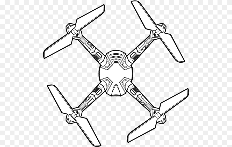 Hd Video Drone Complete Body Titanium Drawing, Emblem, Symbol, Appliance, Ceiling Fan Free Transparent Png