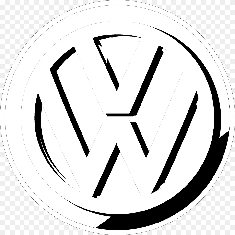 Hd Volkswagen Logo Black And Circle, Symbol, Recycling Symbol, Disk Free Png Download