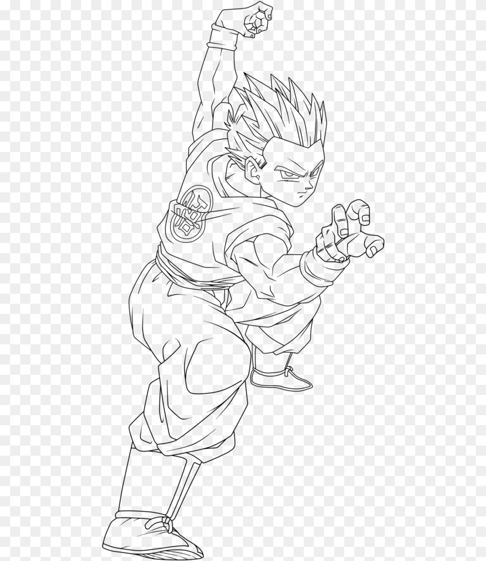 Hd Wallpapers Gohan Coloring Pages Love996 Ml With Goten Line Art, Gray Png Image