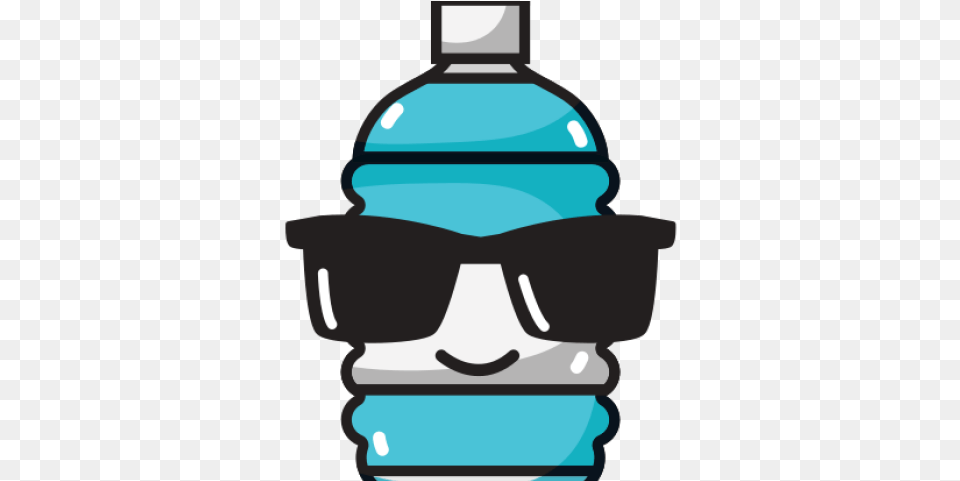 Hd Water Bottle Clipart Cute Water Bottle Kawaii Sad Plastic Bottle Cartoon, Water Bottle, Clothing, Hardhat, Helmet Free Png