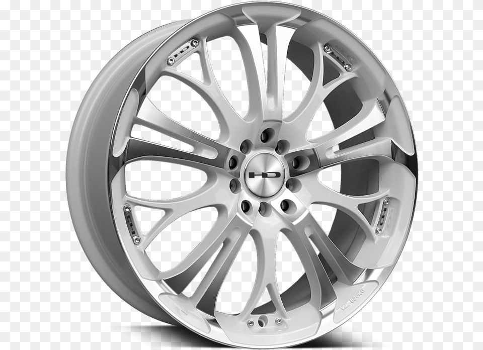 Hd Wheels Spinout Gloss White Machined Hd Spinout White, Alloy Wheel, Car, Car Wheel, Machine Free Png