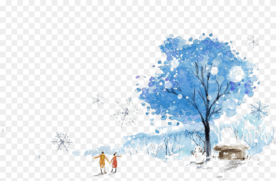 Hd Winter Trees Watercolor Watercolor Winter Tree, Nature, Outdoors, Art, Painting Png