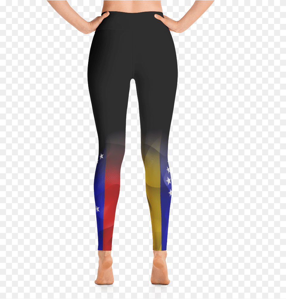 Hd Womenquots Black Quotorganic Venezuela Flag Black Leggings With White Love Hearts, Clothing, Hosiery, Pants, Tights Free Png
