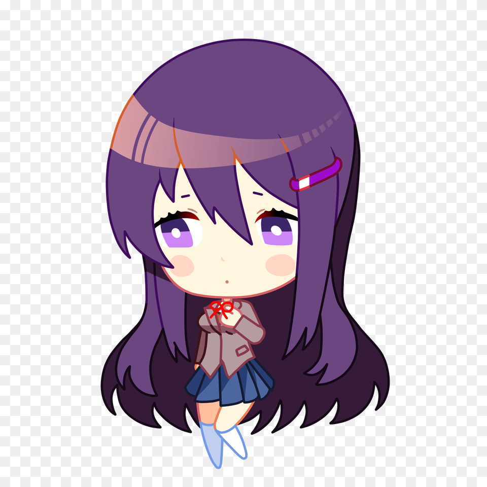 Hd Yuri Chibi Ddlc, Book, Comics, Publication, Face Png Image