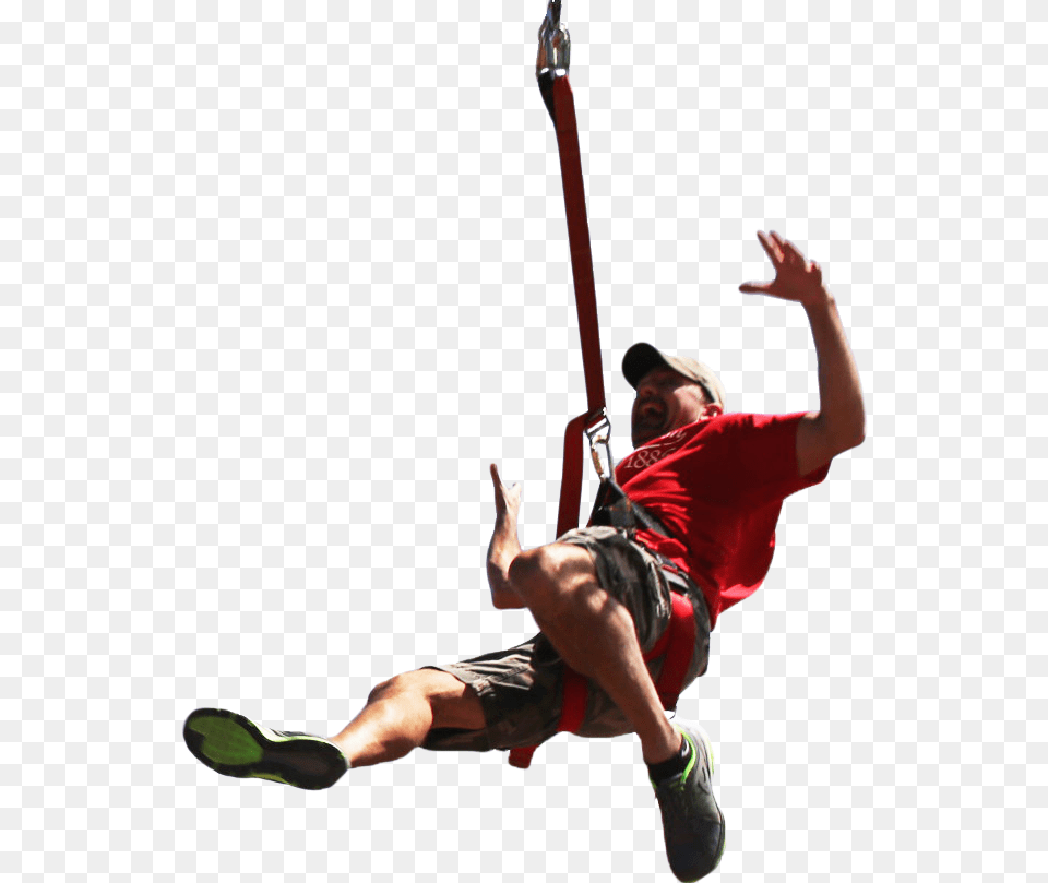 Hd Zip Line Transparent Image Zip Line, Adult, Person, Outdoors, Man Free Png