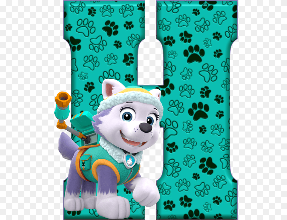 Hde Alfabeto Decorativo Paw Patrol Letters Everest, Toy, Face, Head, Person Free Transparent Png