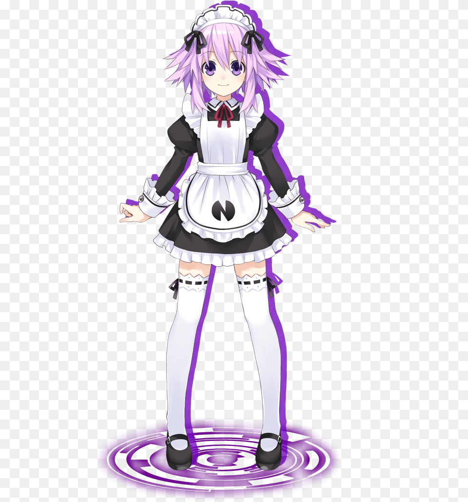 Hdn App Neptune Maid Hyperdimension Neptunia, Book, Publication, Manga, Purple Free Png