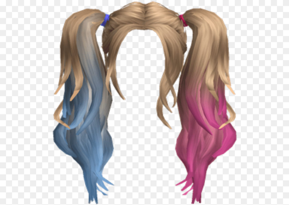 Hdr Wig Pigtails Blue Pink Suicidesquad Harleyquinn Harley Quinn Hair Roblox, Adult, Female, Person, Woman Free Png Download